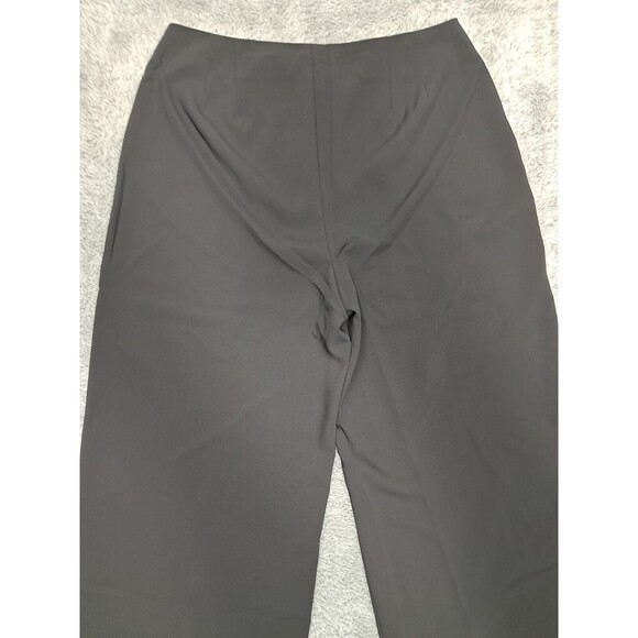 New Intempo Womens Sz 8 Flare Pants Black Dress Wide Leg Slits Up Office Work - Picture 14 of 15